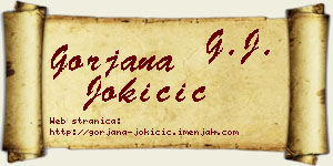 Gorjana Jokičić vizit kartica